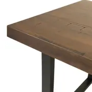 MESA DE JANTAR 1,68 M X 92 CM NIARA - PRETO/NOZES RÚSTICO - Foto 4