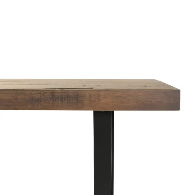 MESA DE JANTAR 1,68 M X 92 CM NIARA - PRETO/NOZES RÚSTICO - Foto 5