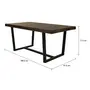 MESA DE JANTAR 1,68 M X 92 CM NIARA - PRETO/NOZES RÚSTICO - Foto 7