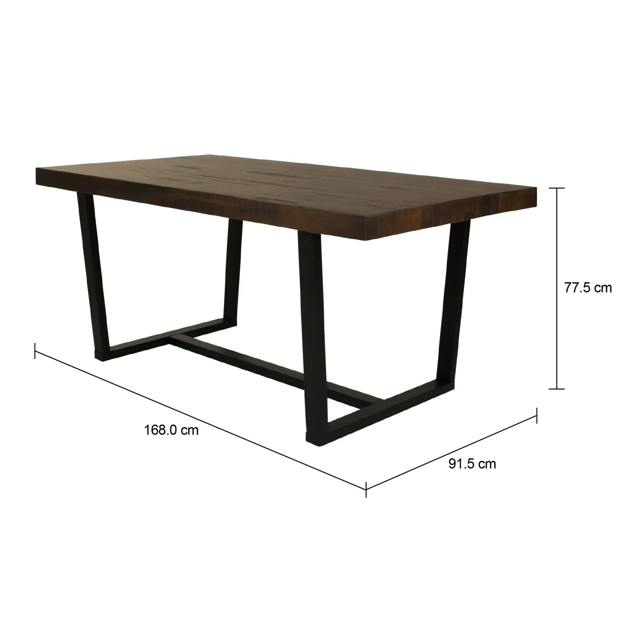 MESA DE JANTAR 1,68 M X 92 CM NIARA - PRETO/NOZES RÚSTICO - Foto 7