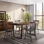 MESA DE JANTAR 1,68 M X 92 CM NIARA - PRETO/NOZES RÚSTICO - Foto 8