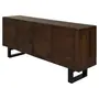 BUFFET 4 PORTAS 1,75 M X 40 CM NIARA - NOZES RÚSTICO/PRETO - Foto 2