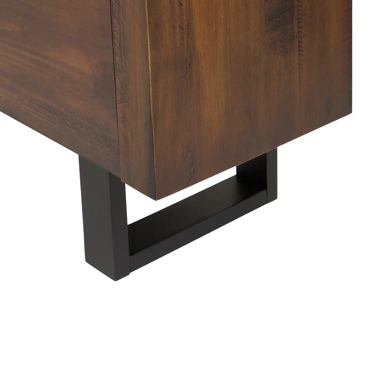BUFFET 4 PORTAS 1,75 M X 40 CM NIARA - NOZES RÚSTICO/PRETO - Foto 10