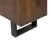 BUFFET 4 PORTAS 1,75 M X 40 CM NIARA - NOZES RÚSTICO/PRETO - Foto 10