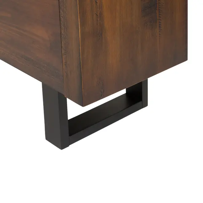 BUFFET 4 PORTAS 1,75 M X 40 CM NIARA - NOZES RÚSTICO/PRETO - Foto 10