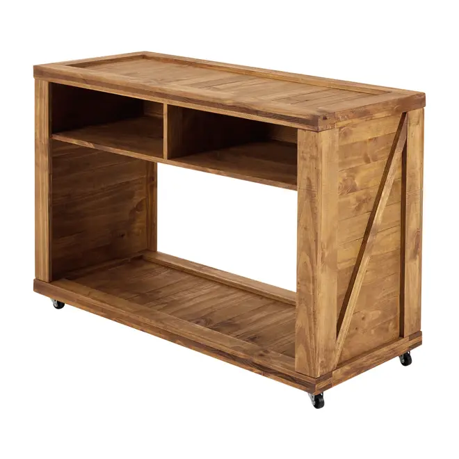 APARADOR 1,10 M X 45 CM CRATES - ENCERADO CASTANHO - Foto 2