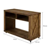 APARADOR 1,10 M X 45 CM CRATES - ENCERADO CASTANHO - Foto 9