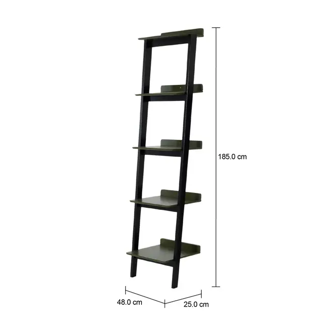ESTANTE 48 CM X 1,85 M HANNA - PRETO/MUSGO - Foto 5