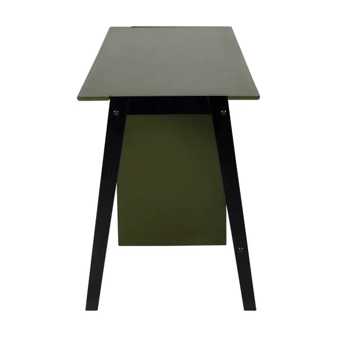 ESTAÇÃO DE TRABALHO DUPLA 1 GAVETA 1,80 M X 60 CM HANNA - PRETO/MUSGO - Foto 4