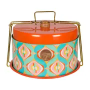 PORTA BOLO COM TAMPA COZINHA ENCANTADA DA RAÍZA COSTA - LARANJA/MULTICOR - Foto 1