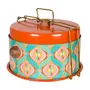 PORTA BOLO COM TAMPA COZINHA ENCANTADA DA RAÍZA COSTA - LARANJA/MULTICOR - Foto 3