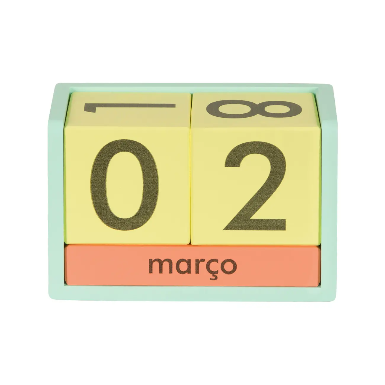 CALENDÁRIO MESA FLUKE - SORBET MENTA/CORES CALEIDOCOLOR - Foto 1