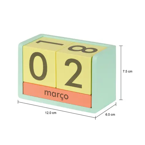 Imagem com medidas do produto CALENDÁRIO MESA FLUKE