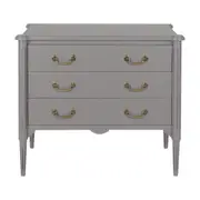CÔMODA 3 GAVETAS 90 CM X 50 CM REGENCE - GRIS BRULÉ - Foto 1