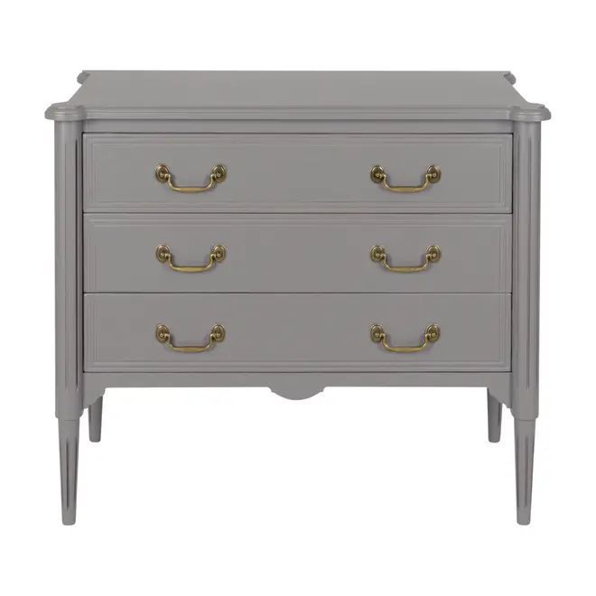 CÔMODA 3 GAVETAS 90 CM X 50 CM REGENCE - GRIS BRULÉ - Foto 1