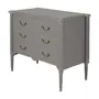 CÔMODA 3 GAVETAS 90 CM X 50 CM REGENCE - GRIS BRULÉ - Foto 2