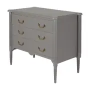 CÔMODA 3 GAVETAS 90 CM X 50 CM REGENCE - GRIS BRULÉ - Foto 2
