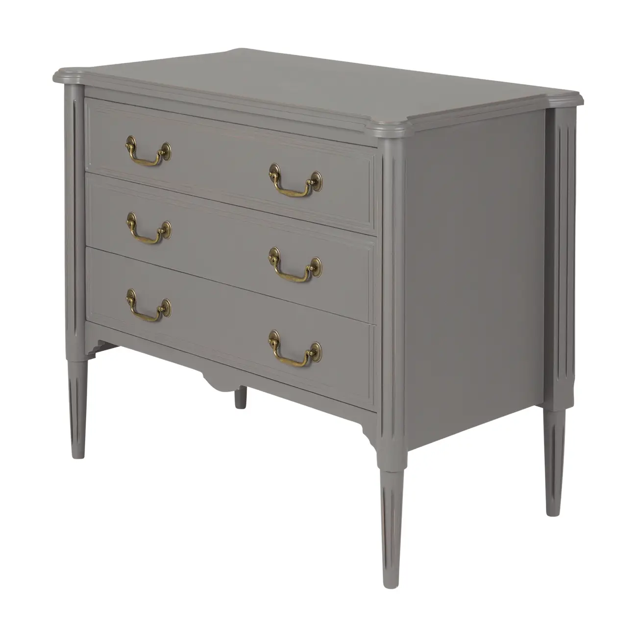 CÔMODA 3 GAVETAS 90 CM X 50 CM REGENCE - GRIS BRULÉ - Foto 2