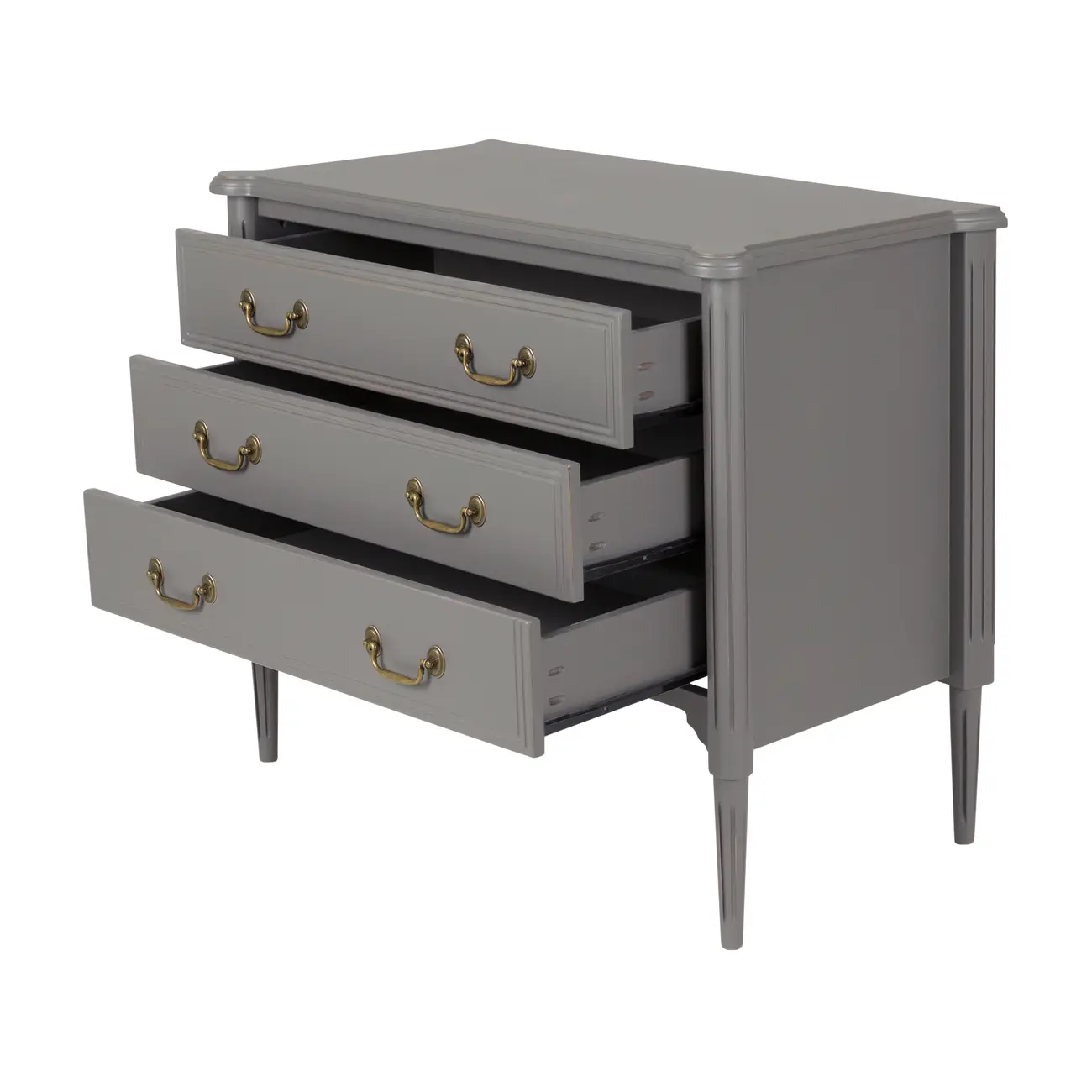 CÔMODA 3 GAVETAS 90 CM X 50 CM REGENCE - GRIS BRULÉ - Foto 3
