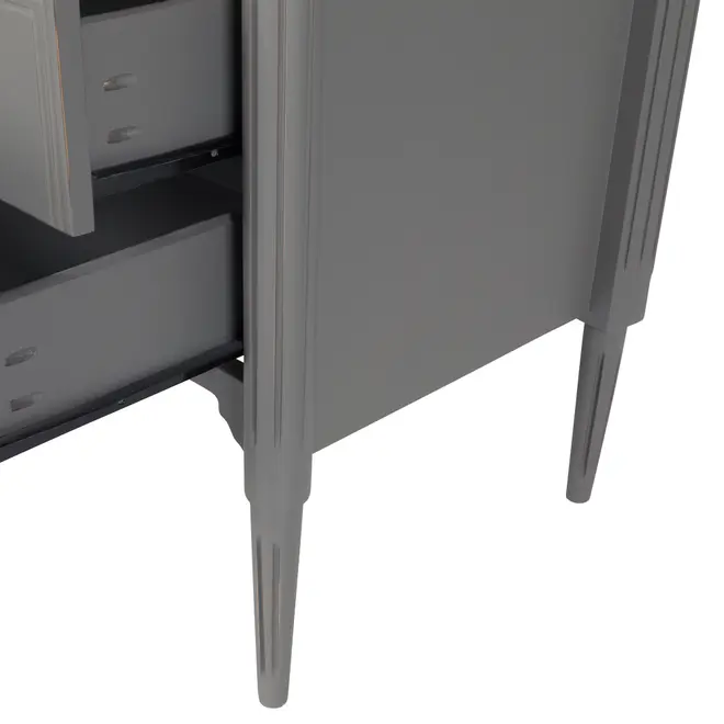 CÔMODA 3 GAVETAS 90 CM X 50 CM REGENCE - GRIS BRULÉ - Foto 7