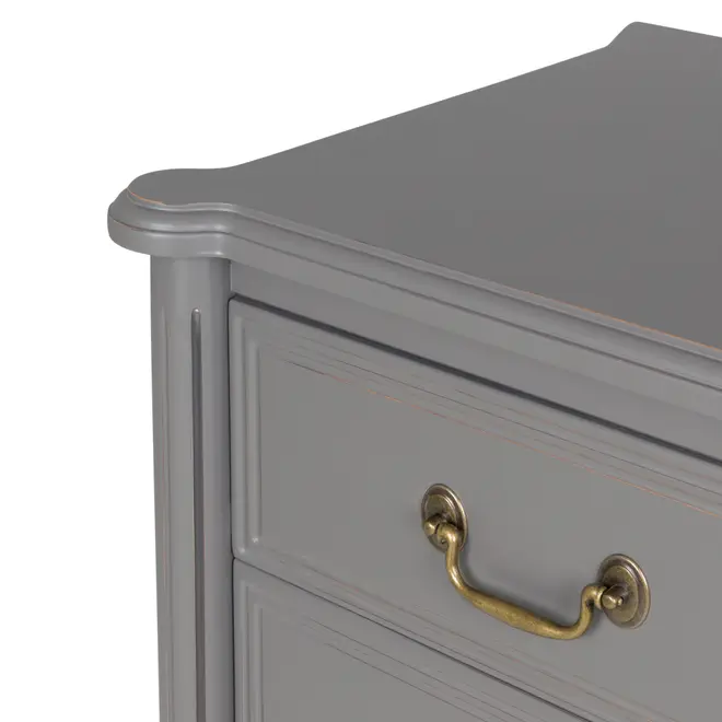 CÔMODA 3 GAVETAS 90 CM X 50 CM REGENCE - GRIS BRULÉ - Foto 9