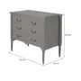 CÔMODA 3 GAVETAS 90 CM X 50 CM REGENCE - GRIS BRULÉ - Foto 11
