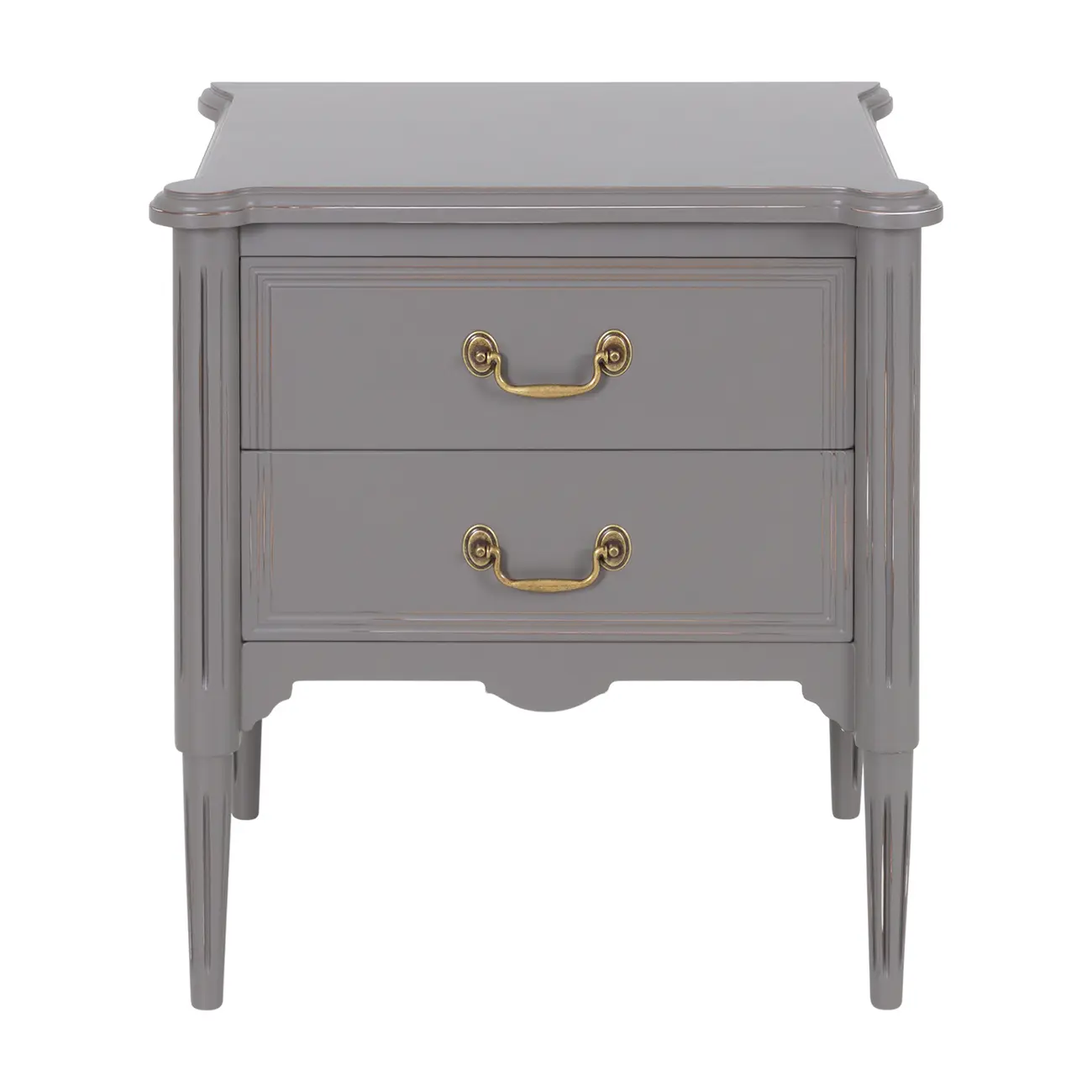 MESA DE CABECEIRA 2 GAVETAS REGENCE - GRIS BRULÉ - Foto 1