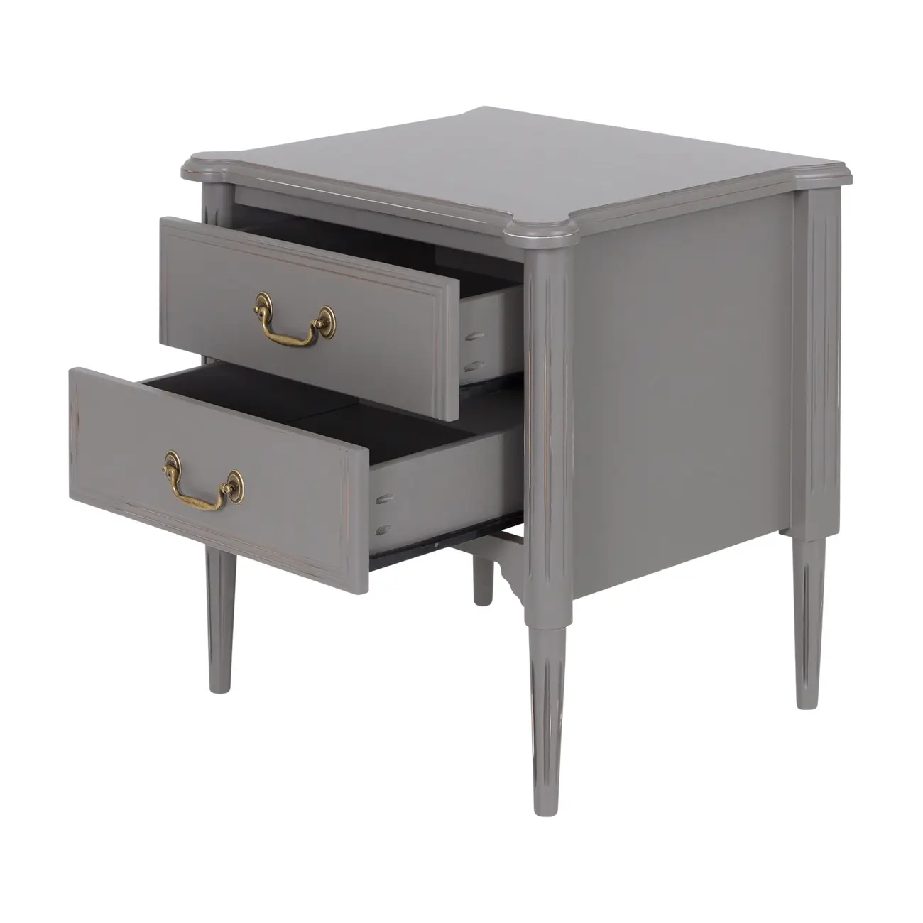 MESA DE CABECEIRA 2 GAVETAS REGENCE - GRIS BRULÉ - Foto 3
