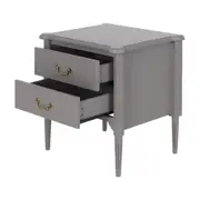 MESA DE CABECEIRA 2 GAVETAS REGENCE - GRIS BRULÉ - Foto 3