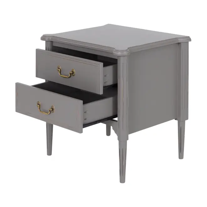 MESA DE CABECEIRA 2 GAVETAS REGENCE - GRIS BRULÉ - Foto 3