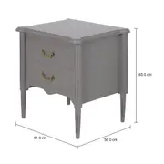 MESA DE CABECEIRA 2 GAVETAS REGENCE - GRIS BRULÉ - Foto 9