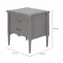 MESA DE CABECEIRA 2 GAVETAS REGENCE - GRIS BRULÉ - Foto 9