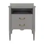 MESA DE CABECEIRA ALTA 2 GAVETAS REGENCE - GRIS BRULÉ - Foto 1