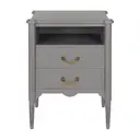 GRIS BRULÉ - MESA DE CABECEIRA ALTA 2 GAVETAS REGENCE