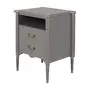 MESA DE CABECEIRA ALTA 2 GAVETAS REGENCE - GRIS BRULÉ - Foto 2