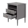 MESA DE CABECEIRA ALTA 2 GAVETAS REGENCE - GRIS BRULÉ - Foto 3