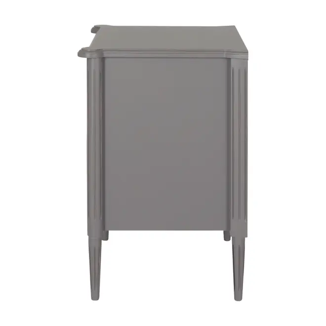MESA DE CABECEIRA ALTA 2 GAVETAS REGENCE - GRIS BRULÉ - Foto 4