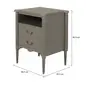 MESA DE CABECEIRA ALTA 2 GAVETAS REGENCE - GRIS BRULÉ - Foto 11
