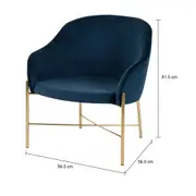 POLTRONA DAISY - OURO/GALAXY BLUE - Foto 6
