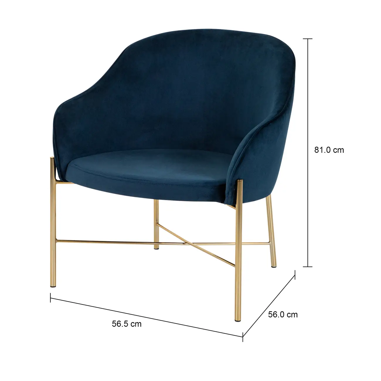 POLTRONA DAISY - OURO/GALAXY BLUE - Foto 6