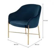 POLTRONA DAISY - OURO/GALAXY BLUE - Foto 7