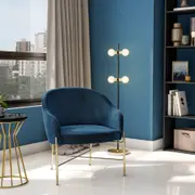 POLTRONA DAISY - OURO/GALAXY BLUE - Foto 8
