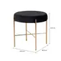 PUFF REDONDO 48 CM DAISY - OURO/PRETO - Foto 5