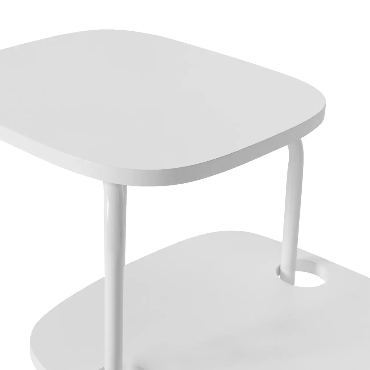 MESA LATERAL CONJUNTO COM 3 PEÇAS TRIGÊMEAS - BRANCO/BRANCO - Foto 5