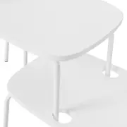 MESA LATERAL CONJUNTO COM 3 PEÇAS TRIGÊMEAS - BRANCO/BRANCO - Foto 6