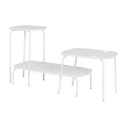 MESA LATERAL CONJUNTO COM 3 PEÇAS TRIGÊMEAS - BRANCO/BRANCO - Foto 10