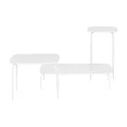 MESA LATERAL CONJUNTO COM 3 PEÇAS TRIGÊMEAS - BRANCO/BRANCO - Foto 11
