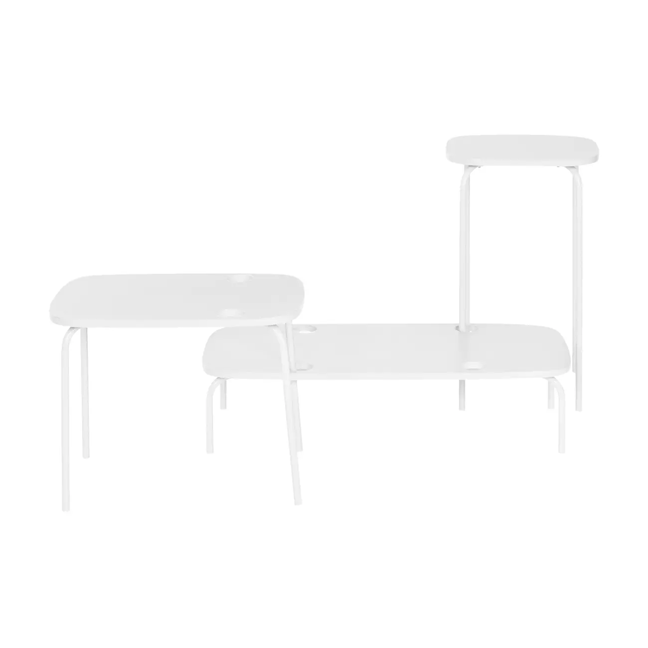 MESA LATERAL CONJUNTO COM 3 PEÇAS TRIGÊMEAS - BRANCO/BRANCO - Foto 11