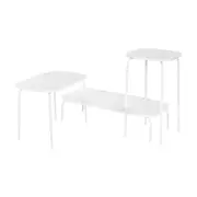 MESA LATERAL CONJUNTO COM 3 PEÇAS TRIGÊMEAS - BRANCO/BRANCO - Foto 12