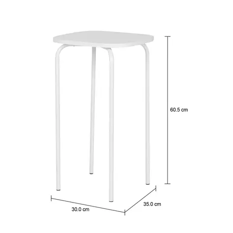 Imagem com medidas do produto MESA LATERAL CONJUNTO COM 3 PEÇAS TRIGÊMEAS